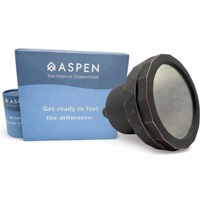 NIB Aspen AquaGlo Filtered Shower Head|Water Filter| Bronze Spa Luxury System